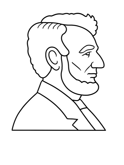 Abraham Lincoln — Design 2 coloring page - free printable for kids