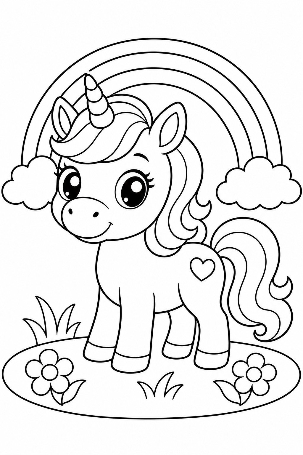 Baby Unicorns coloring page