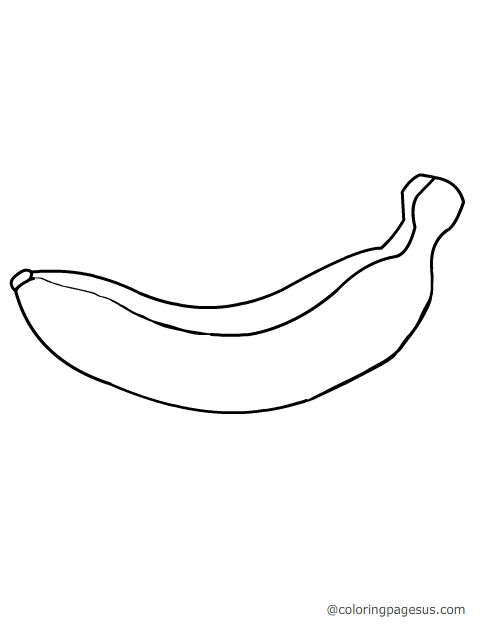 Banana coloring page