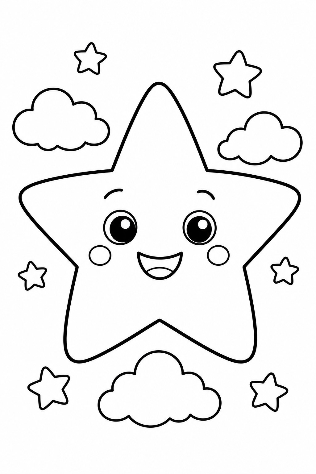 big star coloring page
