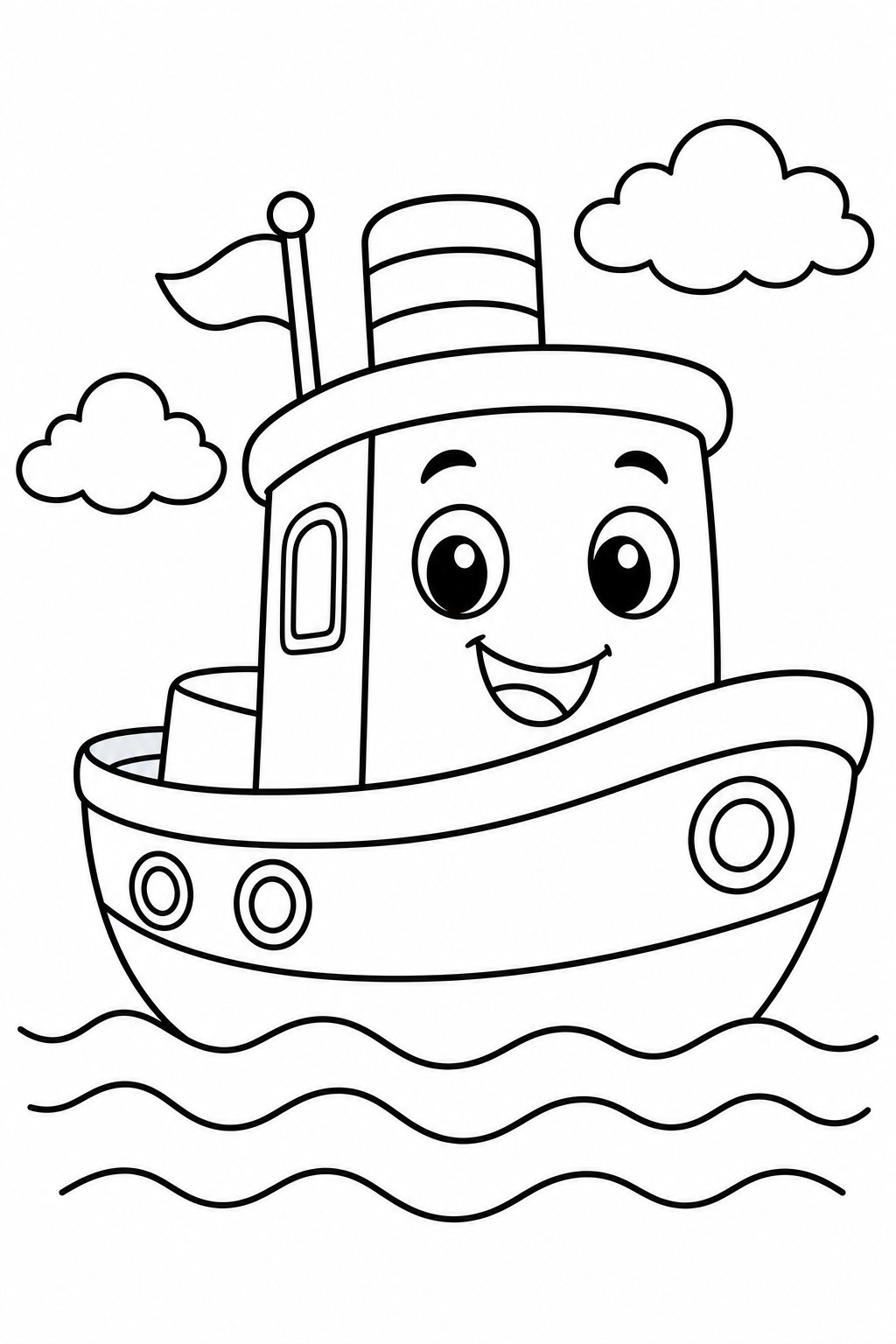 boats coloring page