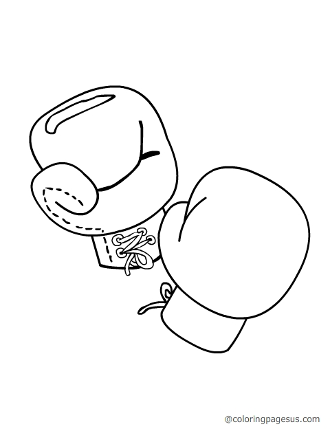 boxingglove01 coloring page