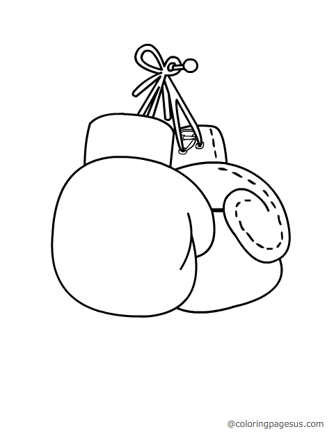 boxingglove02 coloring page