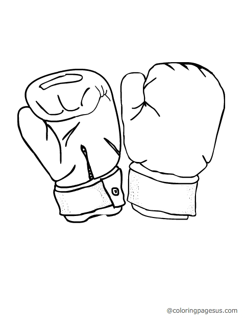 boxingglove03 coloring page