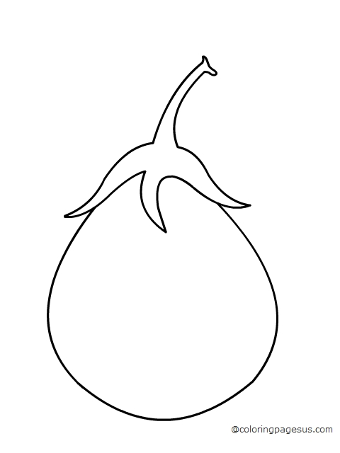Eggplant coloring page
