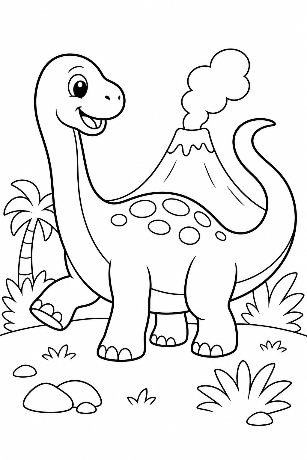 Brontosaurus 2 coloring page