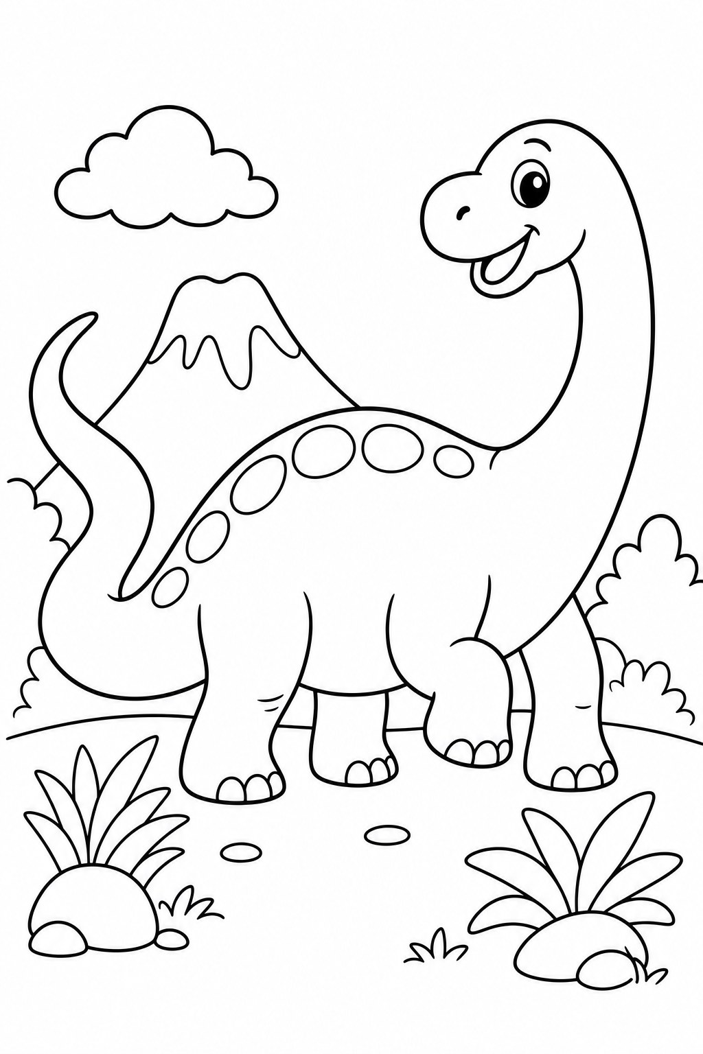 Brontosaurus 3 coloring page