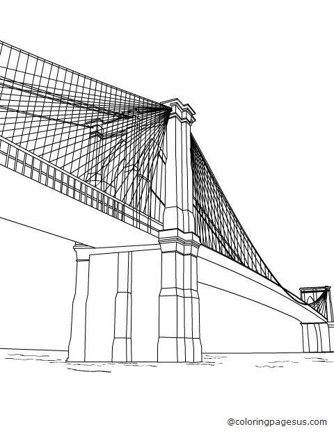 brooklynbridge02 coloring page