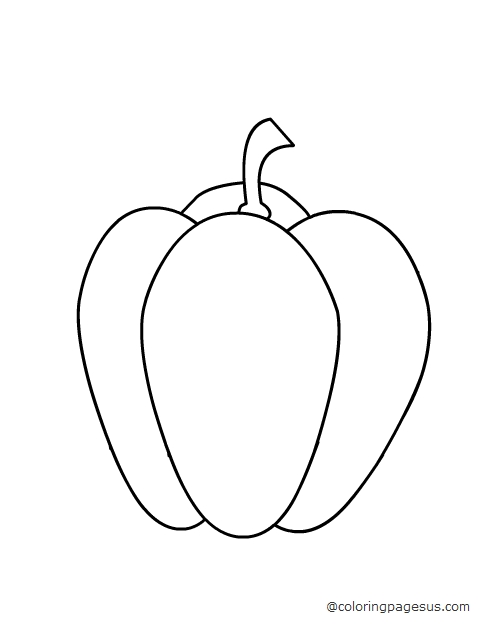 Bell Pepper coloring page