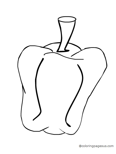 Bell Pepper coloring page