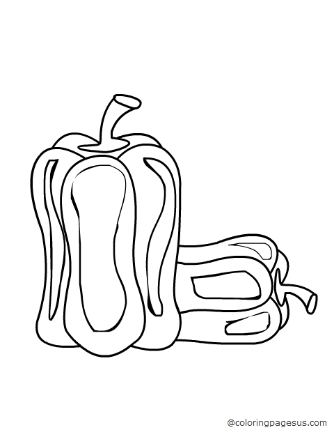 Bell Pepper coloring page