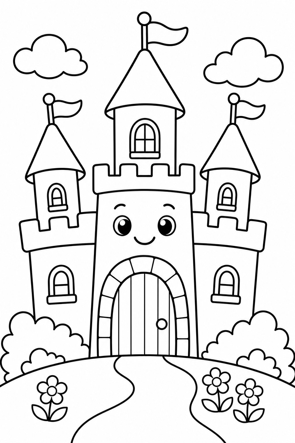 castle coloring page
