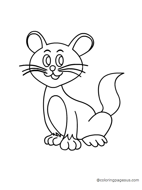 Cat coloring page