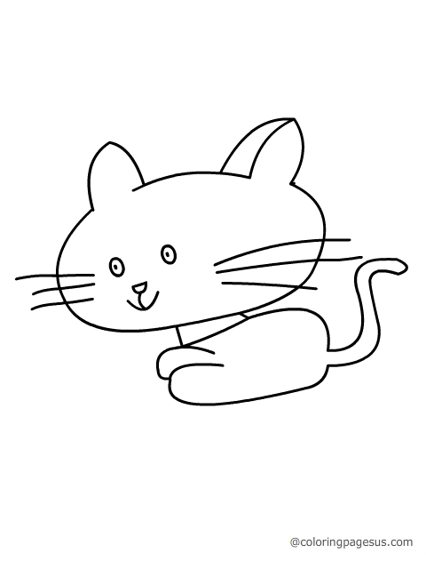 Cat coloring page