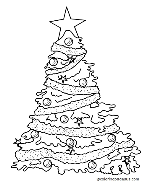 christmastree04 coloring page