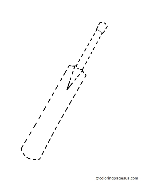 cricketbat03 coloring page