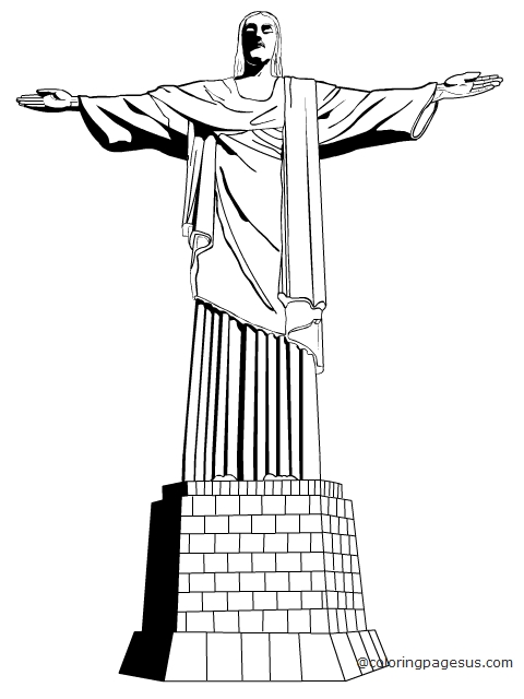cristoriodejaneiro01 coloring page