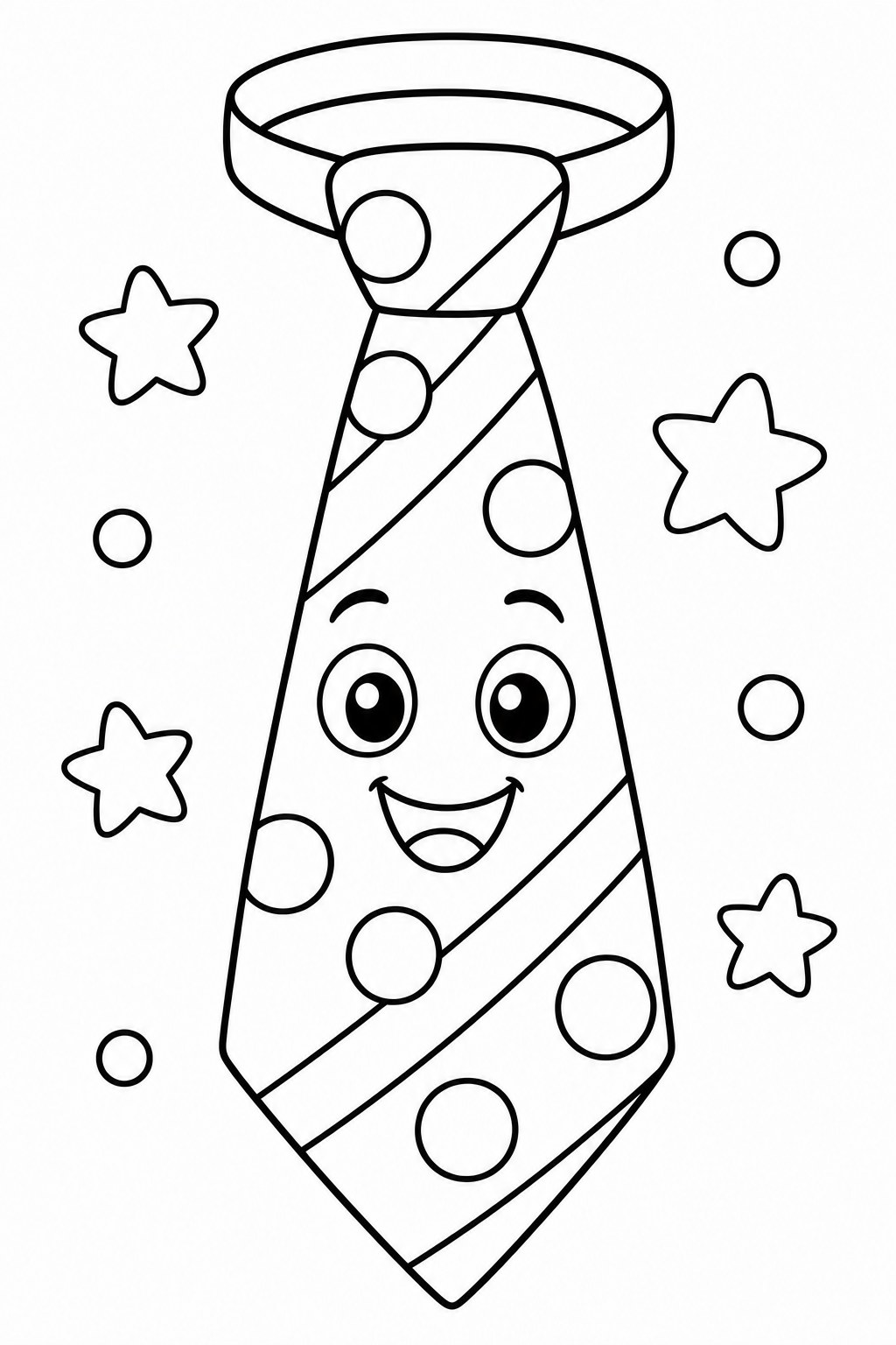 Dad's Necktie coloring page - free printable for kids