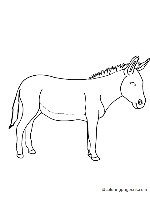 donkey02 coloring page