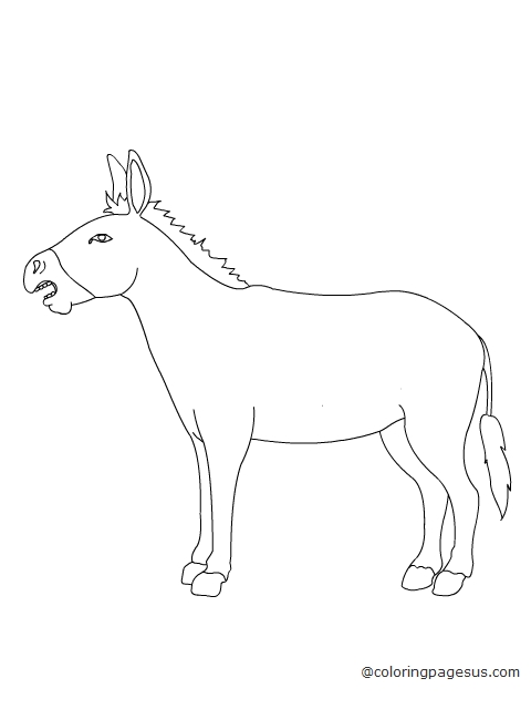 donkey04 coloring page