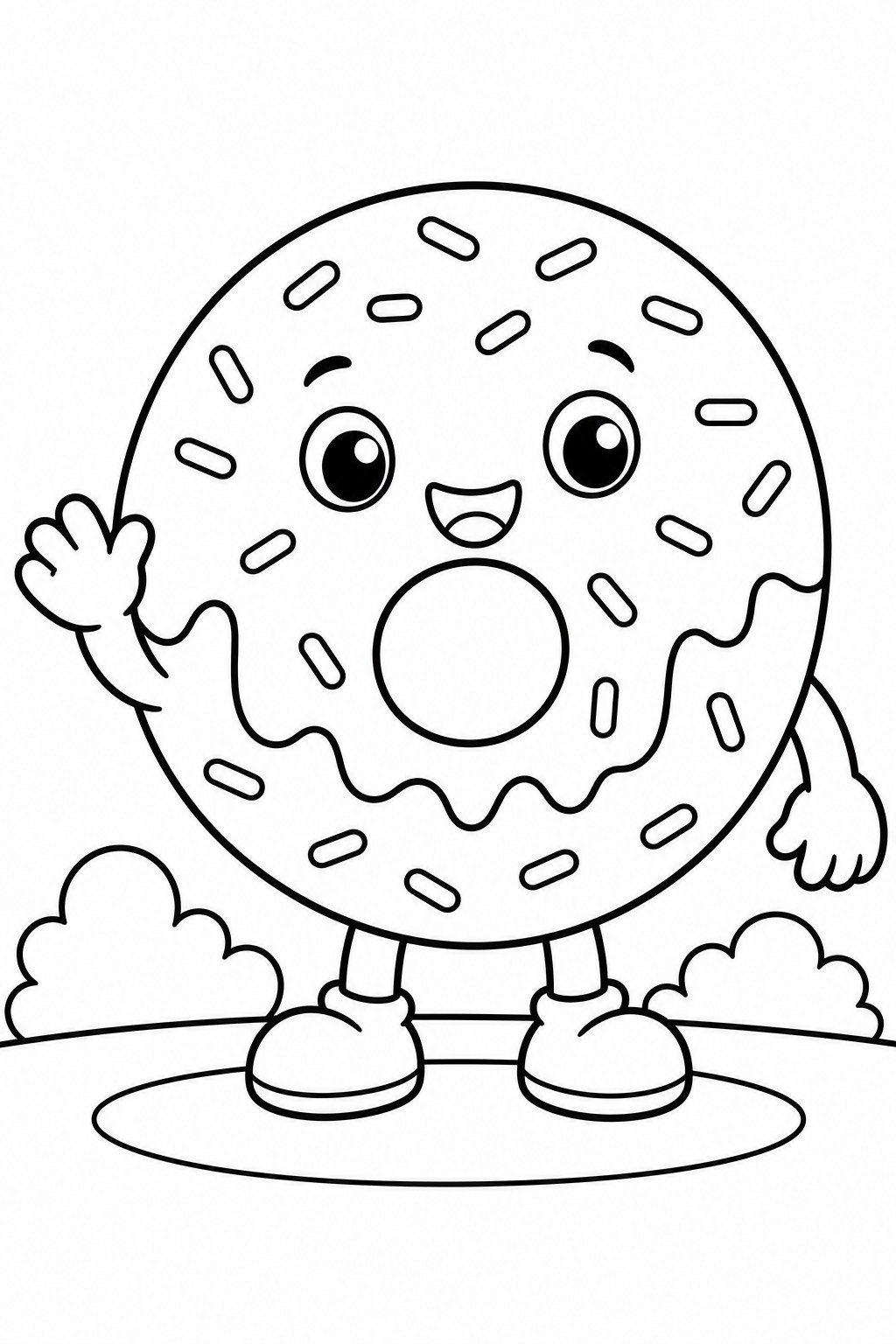 Donut coloring page