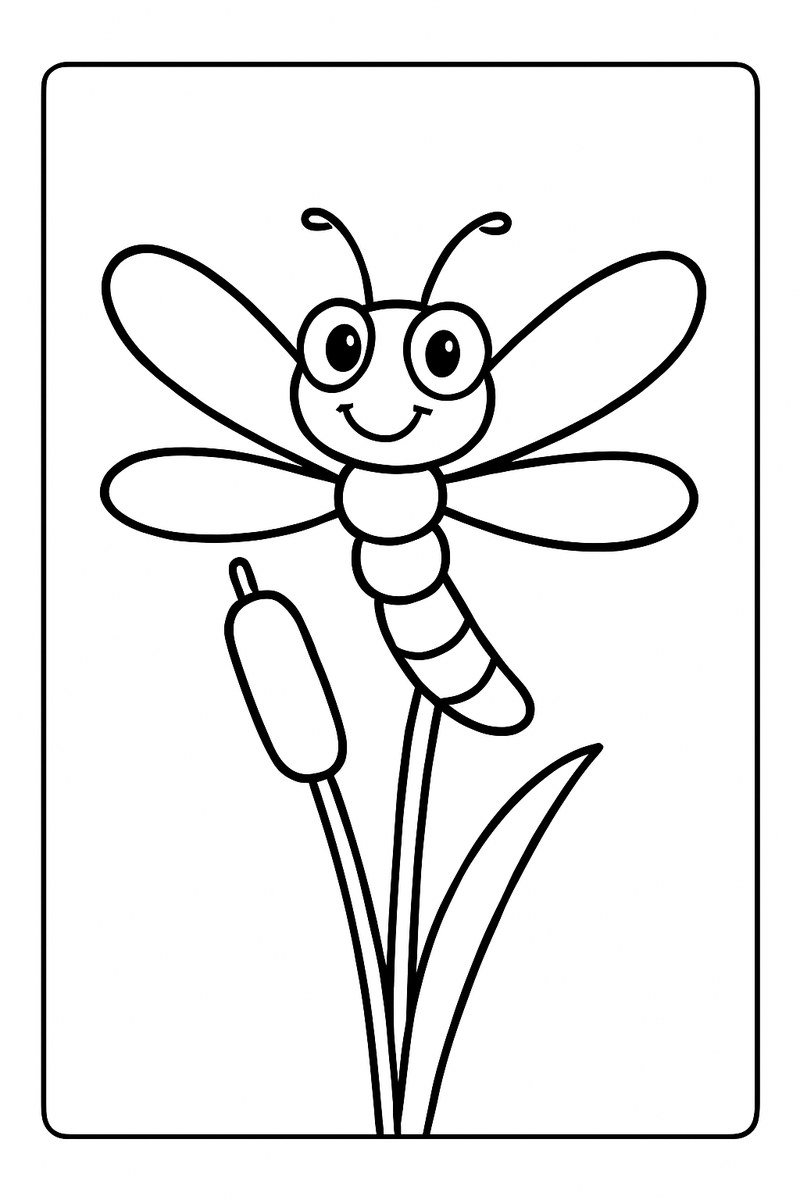 Dragonfly coloring page