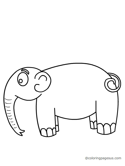 Elephant coloring page