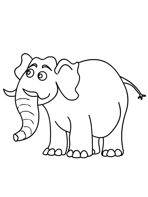 Elephant coloring page