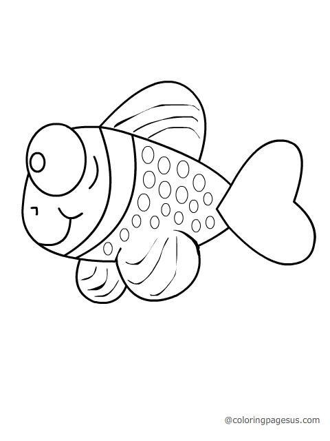 Fish coloring page