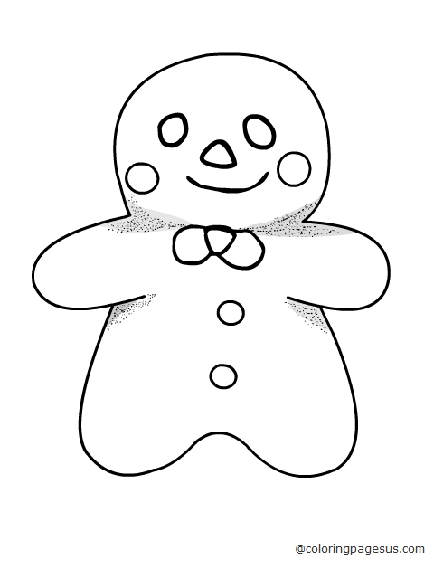 gingerbreadman03 coloring page