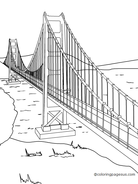 goldengatebridge01 coloring page
