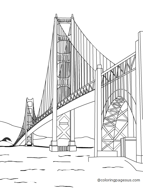 goldengatebridge02 coloring page