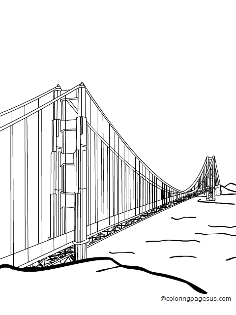 goldengatebridge03 coloring page