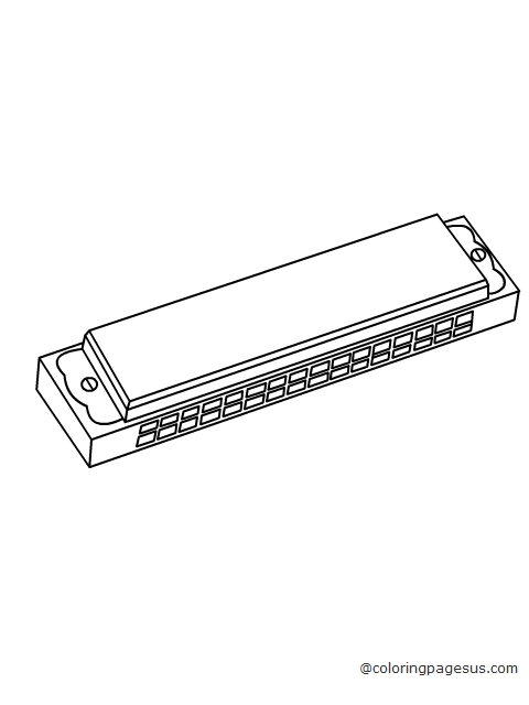 harmonica01 coloring page