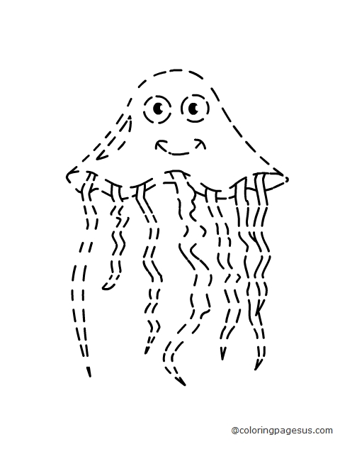 jellyfish04 coloring page