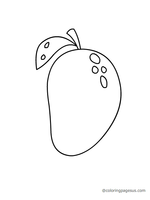 Mango coloring page