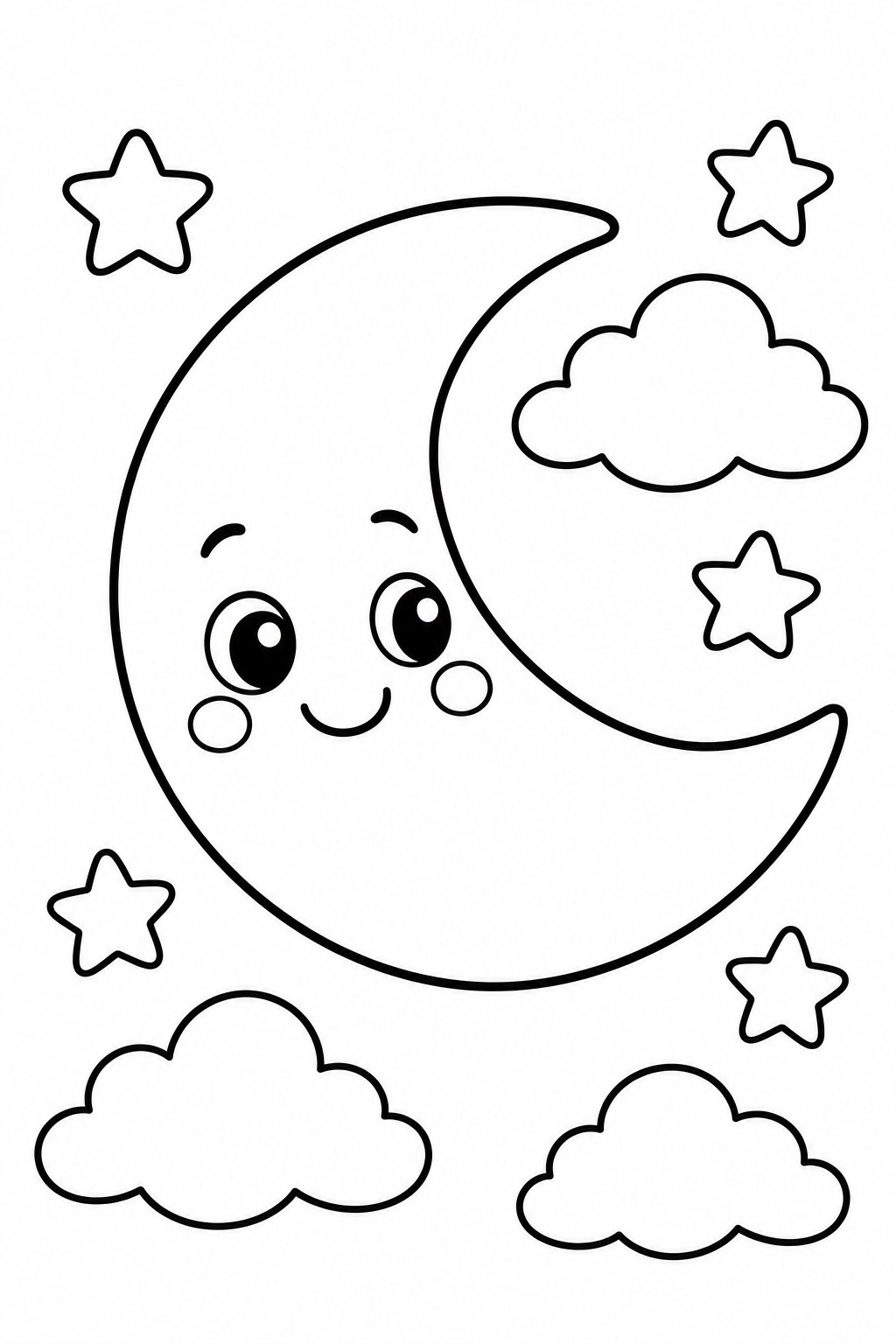 moon coloring page
