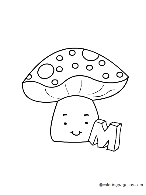mushroom04 coloring page
