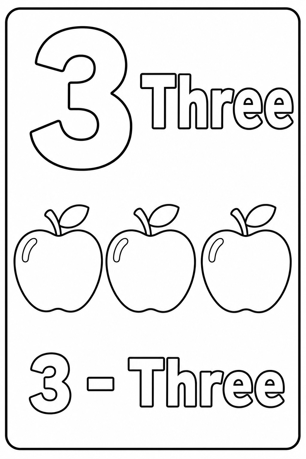 3 - Three coloring page
