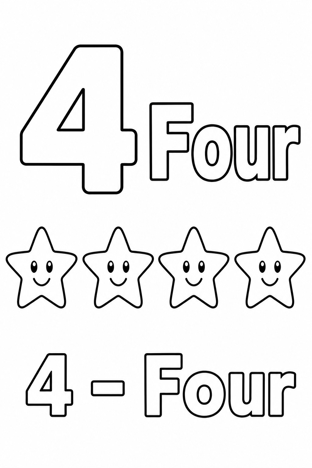 4 - Four coloring page