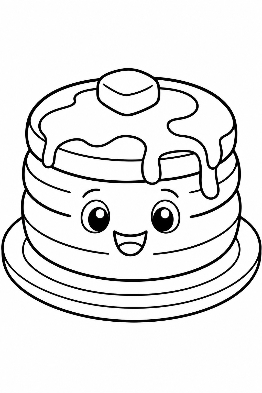 Pancakes with Syrup coloring page