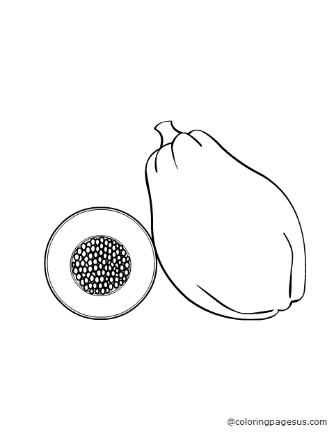 papaya03 coloring page