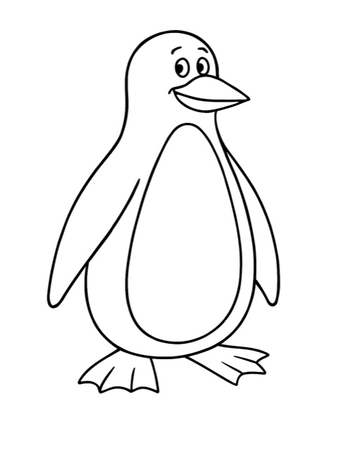 penguin01 coloring page - free printable for kids