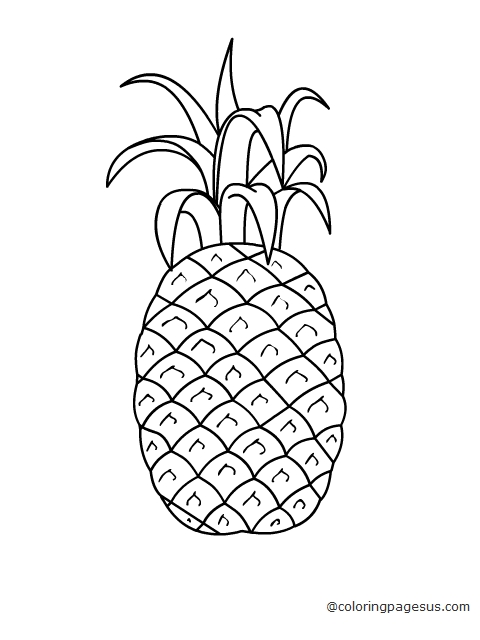 pineapple03 coloring page