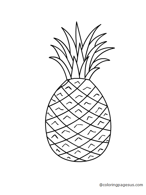 pineapple04 coloring page