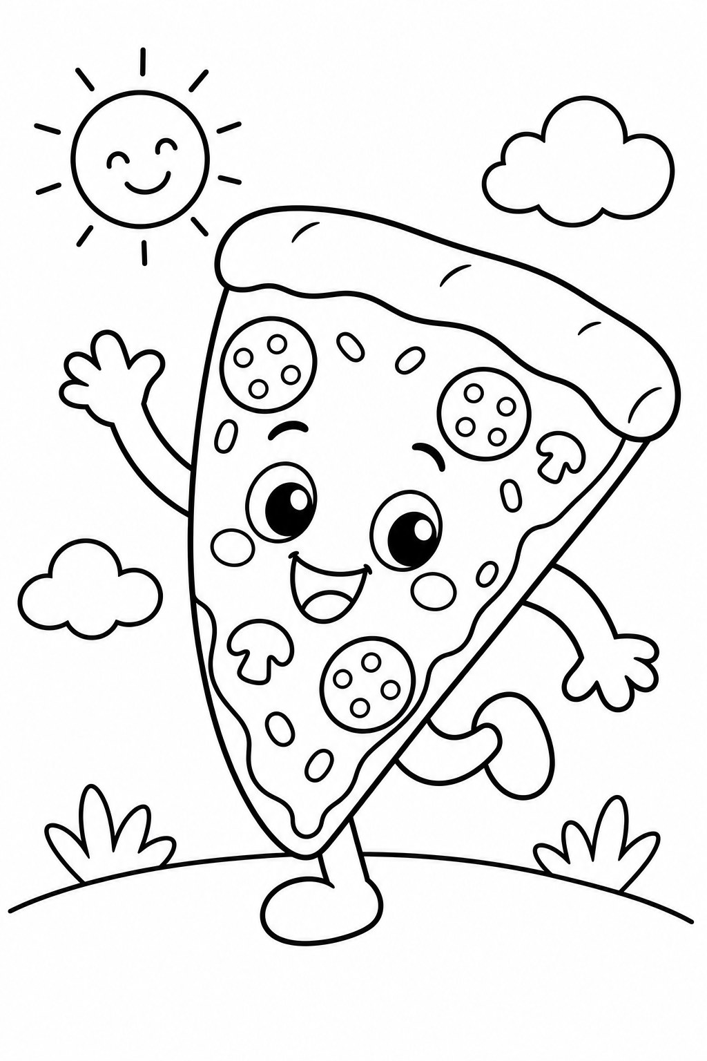 Pizza 2 coloring page