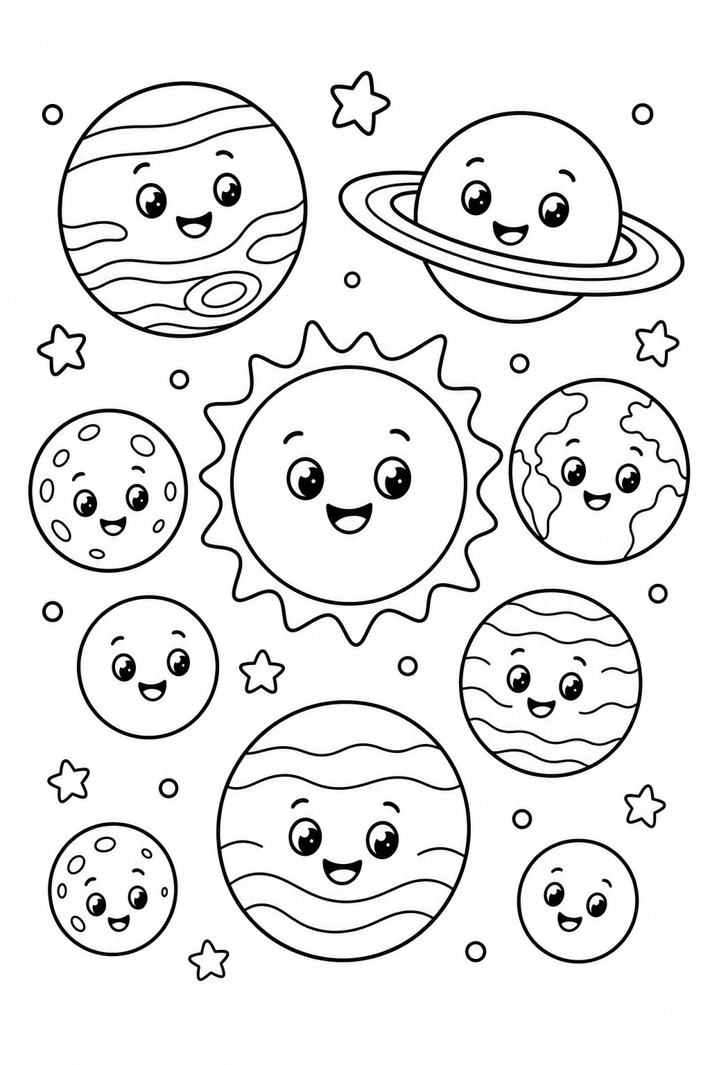 planets coloring page
