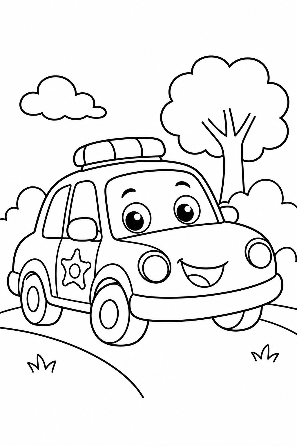Police car 2 coloring page