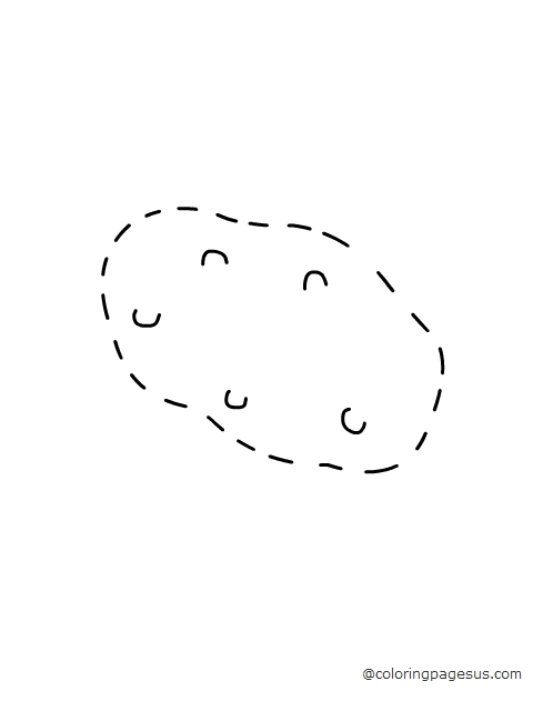 Potato coloring page