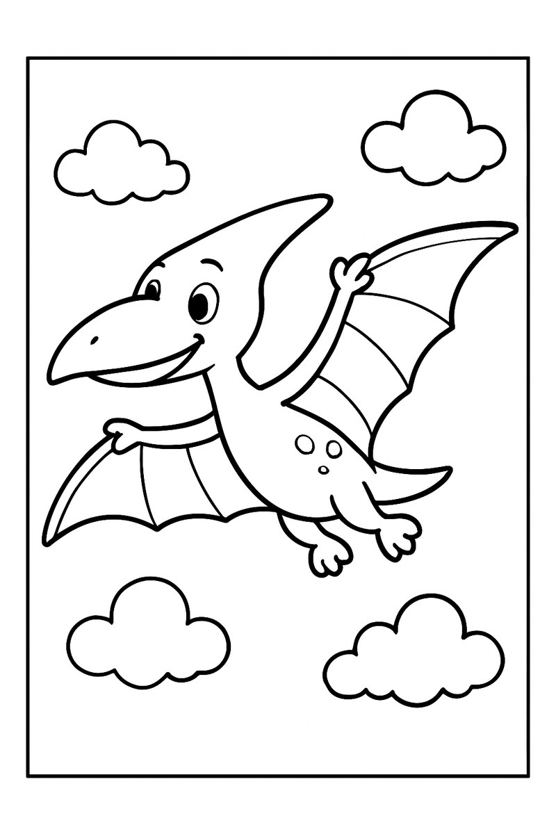Pterodactyl coloring page